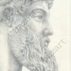 Head of Poseidon fine art greeting card